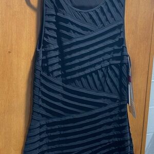 Calvin Klein Black Asymmetrical Sheath Dress Sleeveless